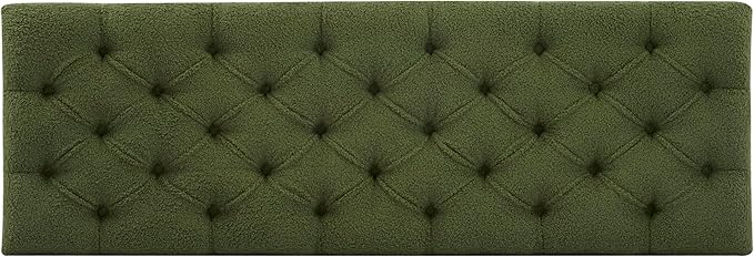 Christopher Knight Home Ottilie Boucle Fabric Storage Ottoman Bench, Wooden Rectangular Ottoman with Storage, Bedroom End of Bed Foot Stool, Entryway Ottoman Footrest, Living Room Extra Seat, Green