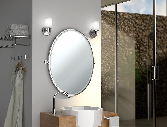 Gatco Latitude II Rectangle Mirror,, Chrome, 31.5 Inch, Frameless Rectangle, 31.50"H X 27.50"W