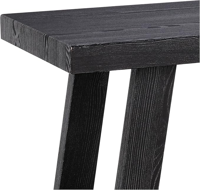 Roundhill Furniture Athens Contemporary Wood Shelf Side Table, Black