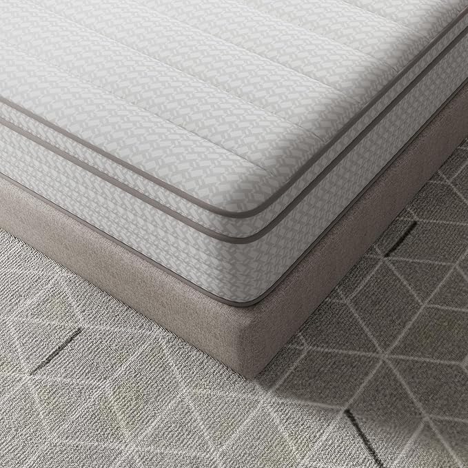 Novilla Queen Mattress, 10 Inch Queen Size Mattresses in a Box with Smarts™ Pocket Coil for Pressure Relief, Medium Firm Foam and Spring Hybrid Colchones with CertiPUR-US Certified