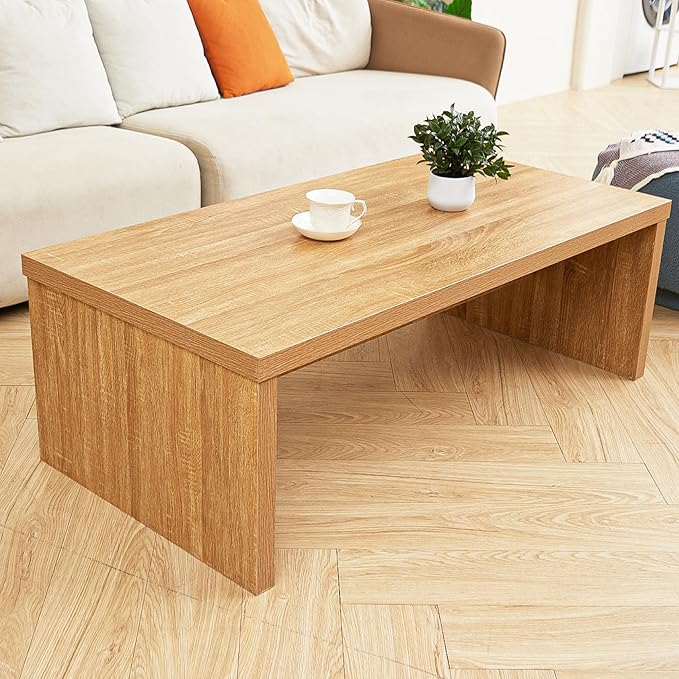 Rectangular Eco Friendly Engineered Wood Coffee Table for Living Room Cocktail Sofa Table