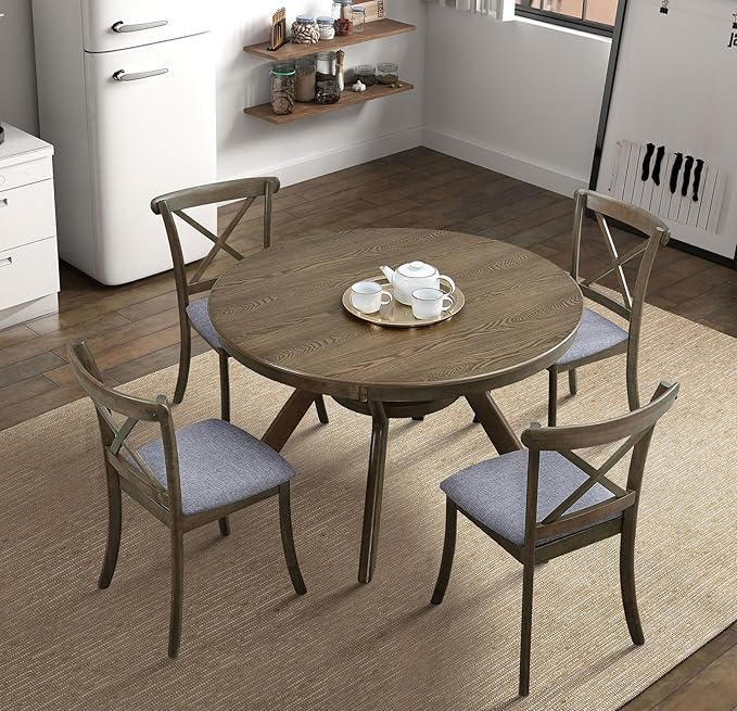 Wooden Dining Chairs Set of 2, Kitchen Chairs Upholstered Dining Chair, Farmhouse Dining Chairs for Dining Table, Max Load 300 Lbs,Oak