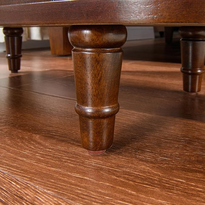 2 Set of Wood End Table with 2 Drawers and Storage Shelf, Narrow Sofa Side Table for Living Room, Vintage Slim Nightstand Bedside Table for Bedroom, Slim Chair Side Table Cherry Walnut A508CY