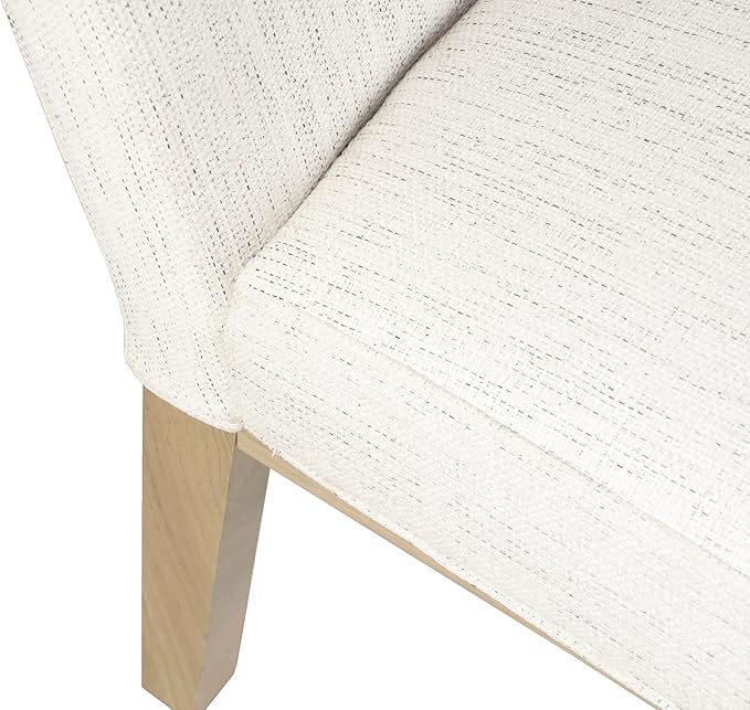 HomePop Kolbe Upholstered Dining Chair - Stain-Resistant Woven Fabric, 19.5" Seat Height, Ideal for 29-31 Inch Tables (Single Pack)