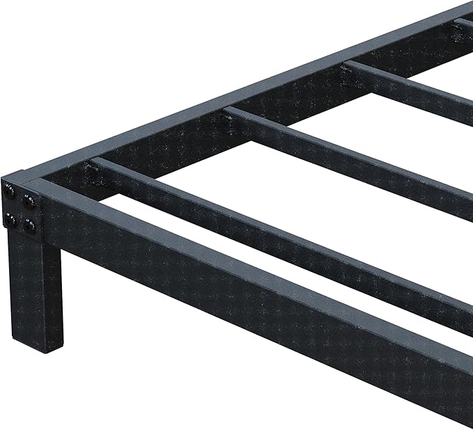 7 Inch XL Twin Bed Frames No Box Spring Need, Low Profile Metal Platform Twin XL Size Bed Frame, Heavy Duty Support Bedframes Twin XL, Easy Assembly