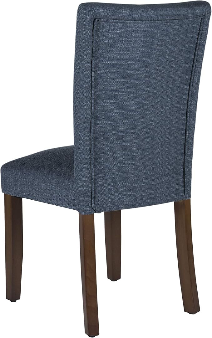 HomePop Parsons Classic Upholstered Accent Dining Chair, Single Pack, Dark Blue