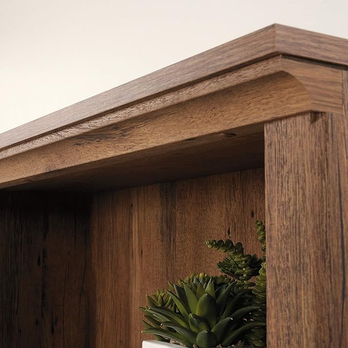 Sauder Select Book Shelf, Bookshelf with Storage, Library Bookcase with Doors and Adjustable Shelves, in Vintage Oak
