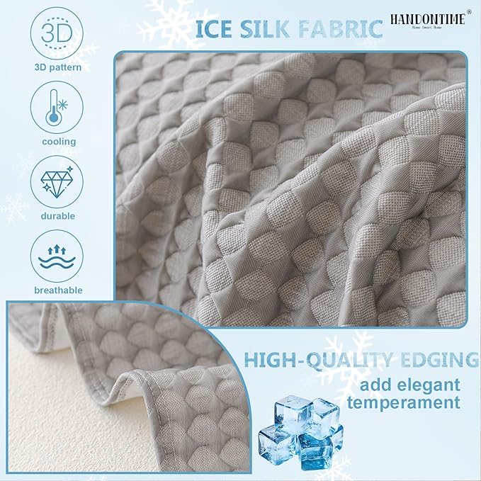 HANDONTIME Cooling Dog Couch Cover Ice Silk Washable & Breathable Pet Sofa Protector, Durable Couch Covers for Sofa Pet Friendly Soft Dog Cooling Bed Cover Sofa Protector Covers (Grey, 71"x150")