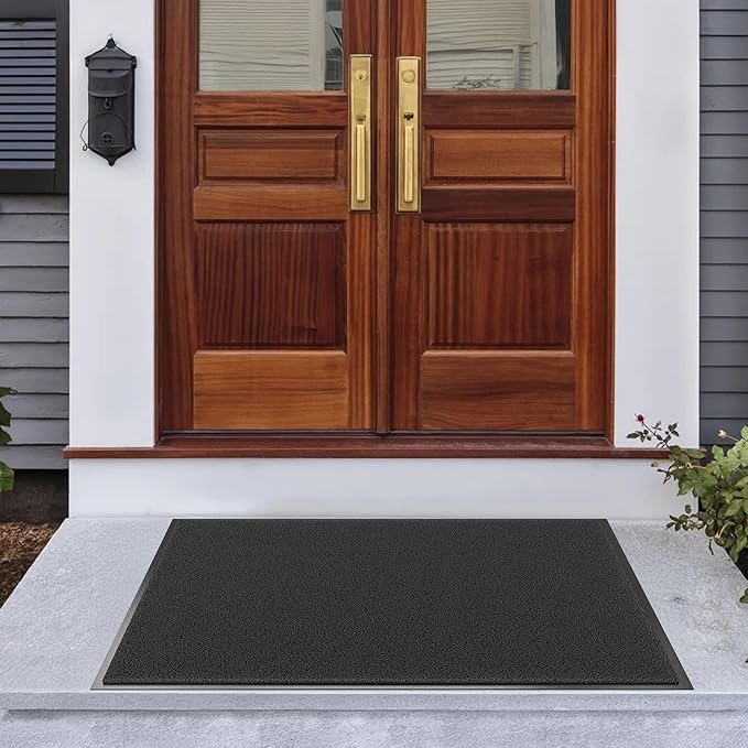 Amyracel Front Door Mat Indoor Outdoor Entrance, 24" x 48" All-Season Waterproof Heavy Duty Doormat for Outside Entry, Stain and Fade Resistant, Low Profile, Easy Clean Patio Entryway Mat