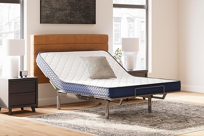 Signature Design by Ashley King Size Medium Firm 6 Inch Memory Foam Mattress with Breathable Quilted Cover, Fiberglass Free, Mattress in A Box