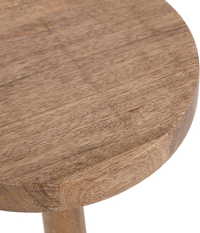 Kate and Laurel Wegner Transitional Wooden Round Drink Table, 8 x 8 x 23, Natural Wood, Modern Durable Pedestal Table for Use as Round Drink Table, Indoor Plant Stand, or Decorative Mini Table