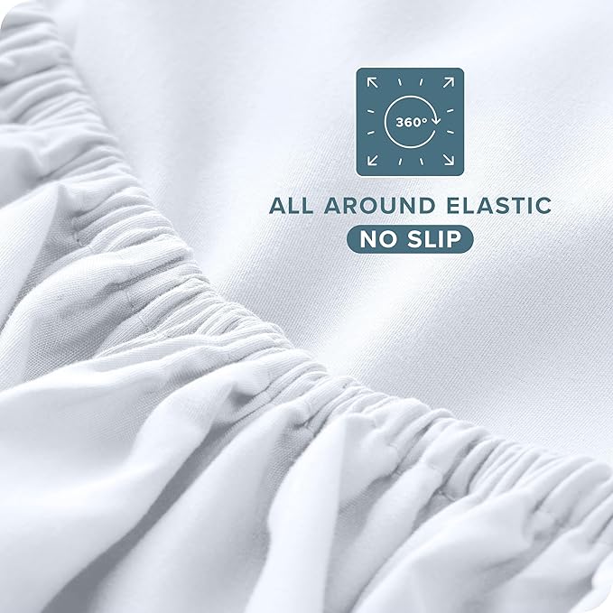 Bare Home Full XL Sheet Set - Luxury 1800 Ultra-Soft Microfiber Full Extra Long Bed Sheets - Double Brushed - Deep Pockets - Easy Fit - 4 Piece Set - Bedding Sheets & Pillowcases (Full XL, White)