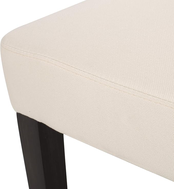 Christopher Knight Home Sidney Contemporary Upholstered Dining Chair (Set of 2), Beige + Espresso