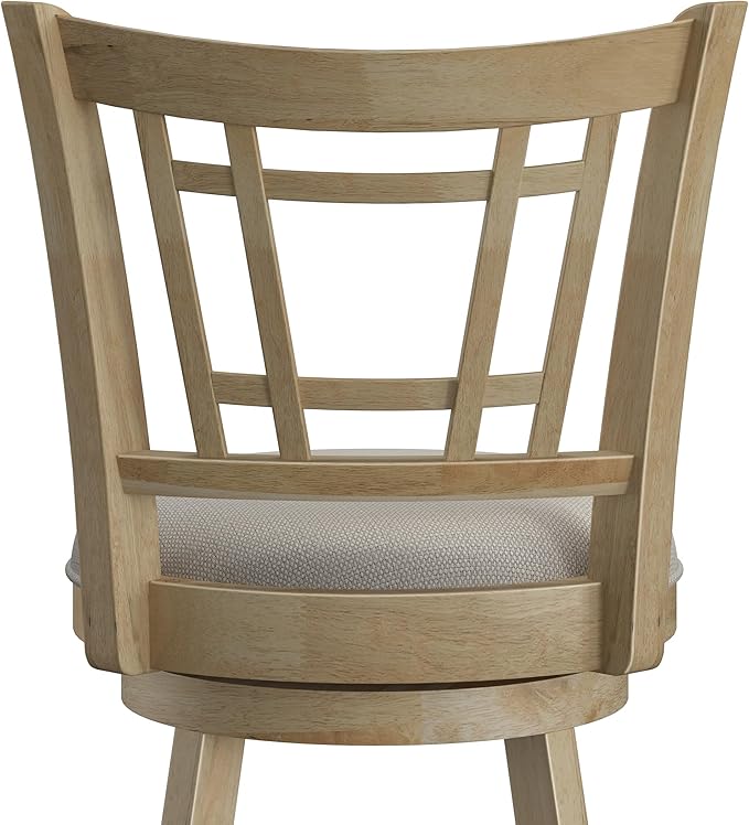 Hillsdale Fairfox 30.5" Wood Swivel Bar Height Stool, Natural