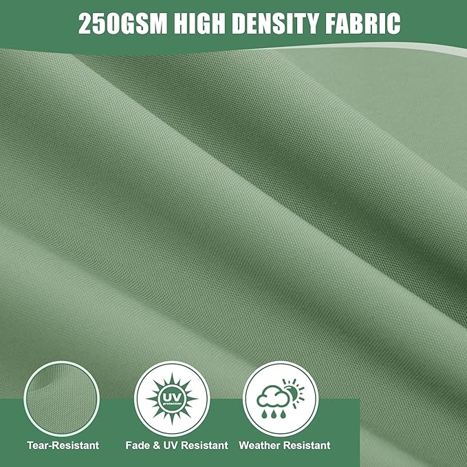 Chaise Lounge Cushions Outdoor Set of 4 - Waterproof and Fade Resistant Sun Lounger Replacement Cushions - Patio Lounger Pads with Removable Cover for Pool, Deck, 80 x 26 x 3 Inch, Sage Green