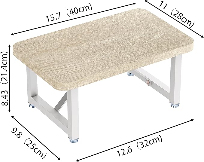 One Step Stool, Wooden Foot Stool for Adults, Heavy Duty Small Stepping Stool for High Bed, Kitchen Counter, Natural