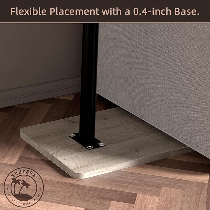 Sofa Armrest Tray Table for Couch - 360° Swivel Height Adjustable End for Small Spaces, Snack Side Table for Bed or Chair with Phone & Tablet Slot (Gray,Standard)