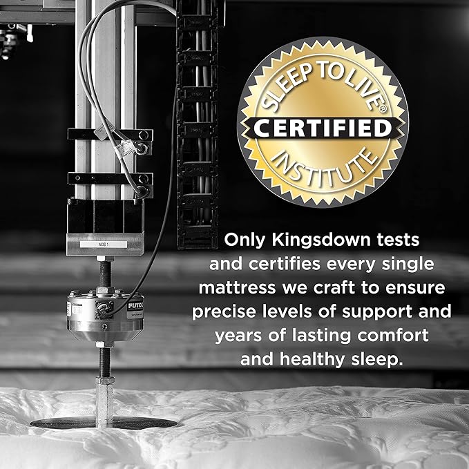 Kingsdown Passions Kelbrooke 16" Plush Euro Pillow Top Hybrid Mattress Twin, Cool Gel Memory Foam Layer Motion Isolation Quilted Top Premium Mattress