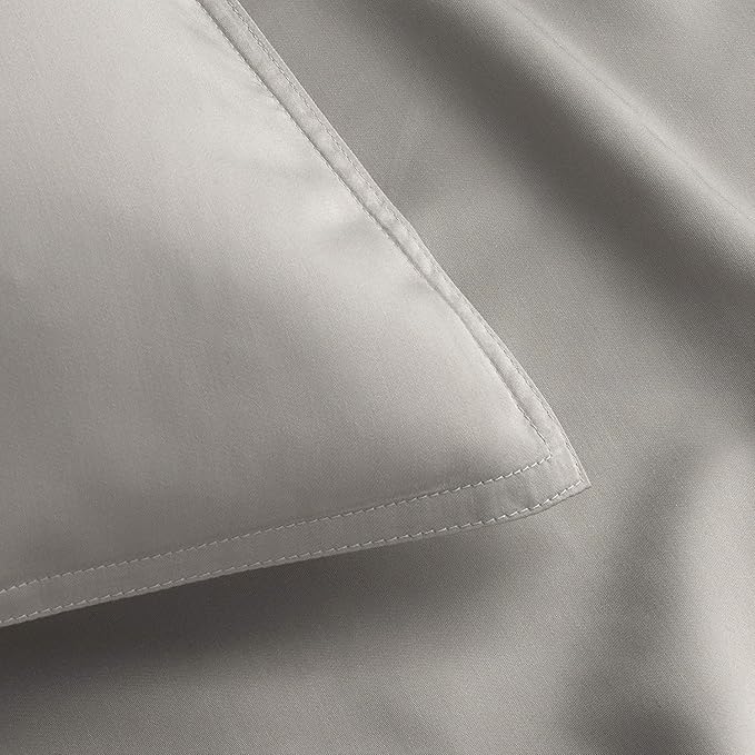 Pure Bamboo Split King Sheets, Genuine 100% Organic Viscose Derived from Bamboo Bed Sheet Set, Soft & Cooling, Double Stitching, 2 Fitted Sheets (Split King, Stripes)