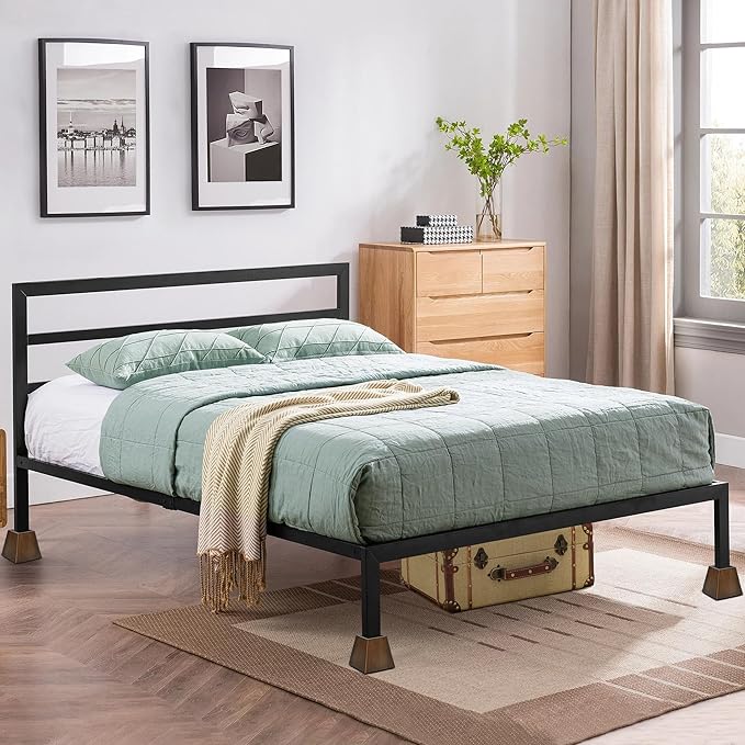 Sopicoz Wooden Furniture Risers Tapered Bed Risers (Brown 4pcs, 4 inch Pyramid)