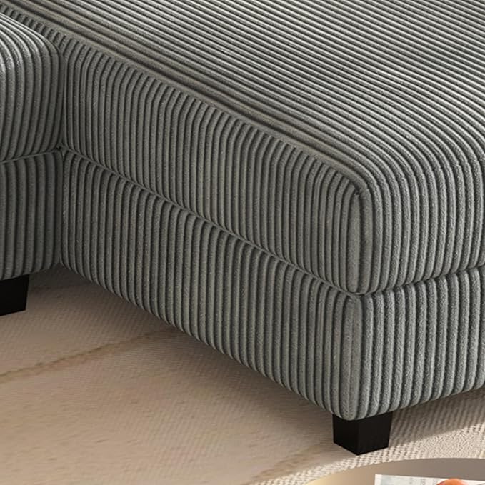 99" Symmetrical U Shaped Reversible Modular Sectional Sofa, Convertible Sofa Lounger Couch with Double Chaise Lounge and Thickness Cushions, Extra Wide Seat Couch w/Headrest