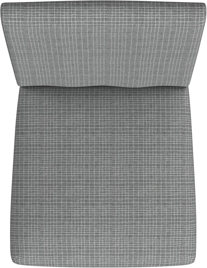 HomePop Home Decor |Classic Upholstered Parsons Dining Chairs |Decorative Home Furniture, Mini Gray Grid Pattern (Single Pack)