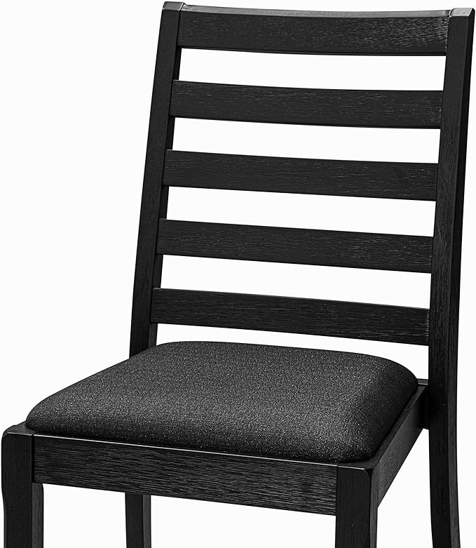 East West Furniture LGX19-BLK-24 -9 Piece Dining Set Includes a Rectangular Kitchen Table with Black Tabletop and 8 Stackable Polyester Fabric Chairs, Black