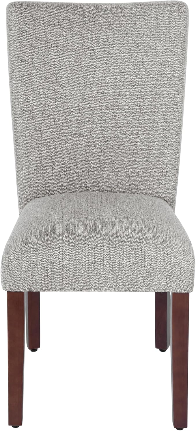 HomePop Parsons Classic Upholstered Accent Dining Chair, Single Pack, Light Grey