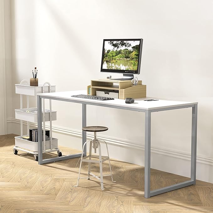 SHW Mission 48-Inch Home Office Computer Desk, White