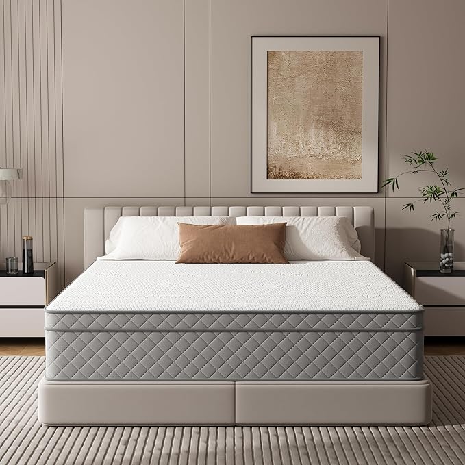 Full Mattress, 12 Inch Hybrid Double Mattress with Cooling Gel Memory Foam and Pocket Springs, CertiPUR-US Certified, Medium Firm