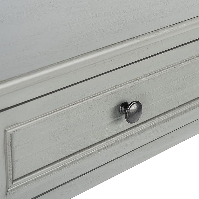SAFAVIEH Home Collection Tate Distressed Grey 2-Drawer Bottom Shelf Console Table CNS5720C