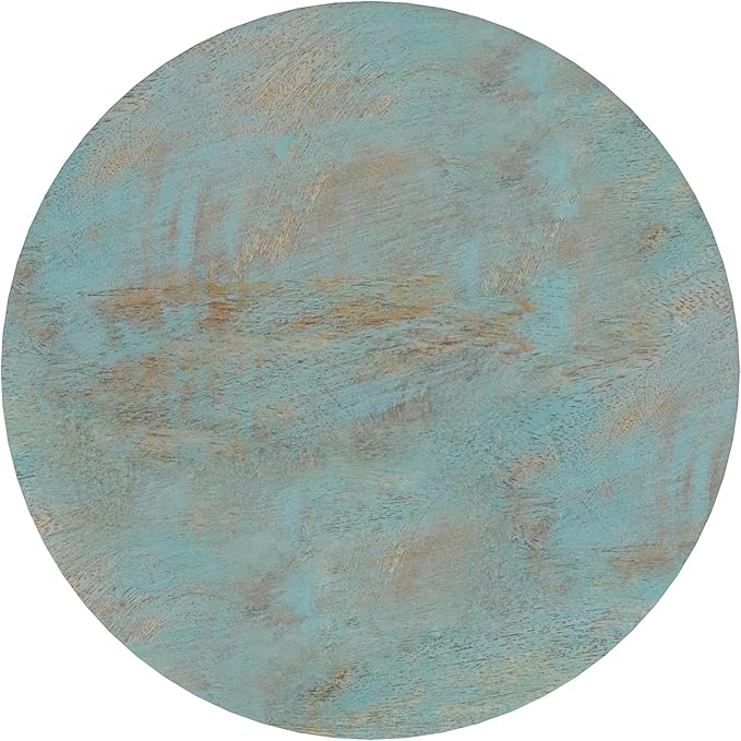 SIMPLIHOME Boyd 13-inch Wide Solid Mango End Table in Teal Wash, Contemporary-Style Accent Table for Living Room, Bedroom, or Family Room, Assembled