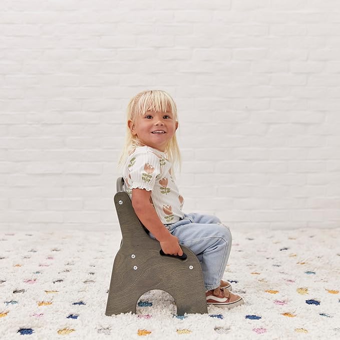 ECR4Kids Little Learner Table and Chair Set, Kids Furniture, Grey Wash