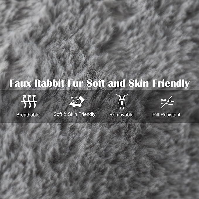 Giant Bean Bag Chair for Adults, Large Bean Bag Chair with Armrest, Living Room Fluffy Beanbag Couch with Filler Included, Comfy Washable Lazy Sofa Chair for Bedroom, Gray