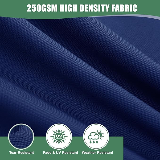 Chaise Lounge Cushions Outdoor Set of 4 - Waterproof and Fade Resistant Sun Lounger Replacement Cushions - Patio Lounger Pads with Removable Cover for Pool, Deck, 72 x 21 x 3 Inch, Navy
