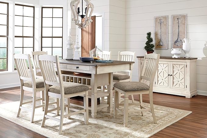 Signature Design by Ashley Bolanburg French Country Dining Room Server, Two-tone White & Brown