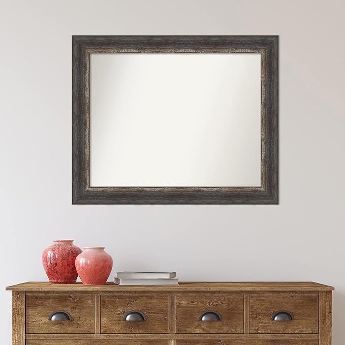 Amanti Art Bronze Bathroom Mirror for Over Sink, 30x36 Ballroom Bronze Rectangle Vanity Mirror, Large Traditional Frame, Hangs Horizonally and Vertically, Bathroom Wall Decor, Non-Beveled Edge