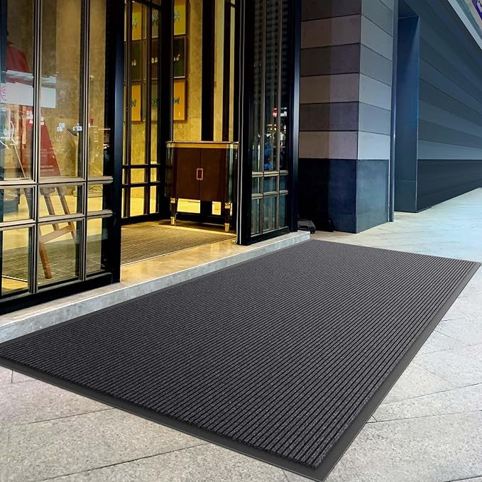 Amyracel Front Door Mat Indoor Outdoor Entrance, 36'' x 72'' All-Season Waterproof Heavy Duty Doormat for Outside Entry, Stain and Fade Resistant, Low Profile, Easy Clean Patio Entryway Mat
