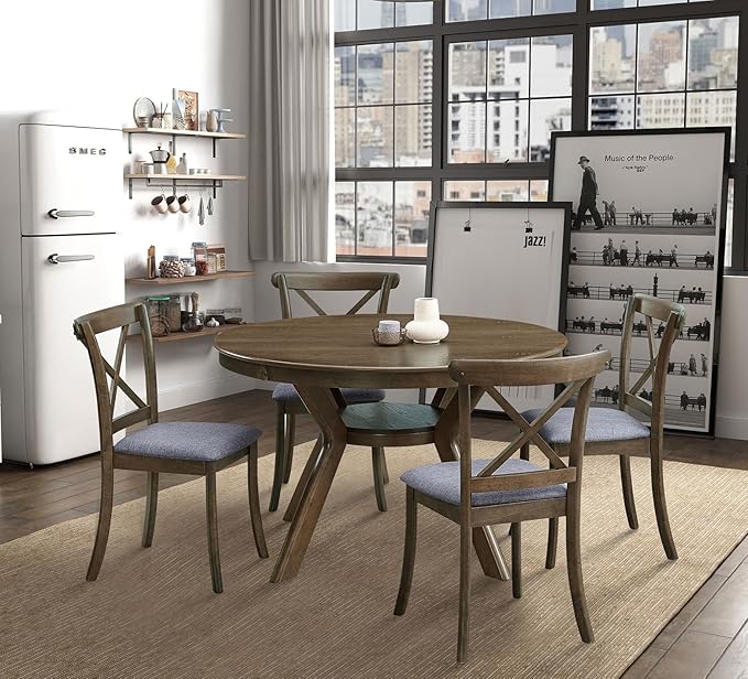 Wooden Dining Chairs Set of 2, Kitchen Chairs Upholstered Dining Chair, Farmhouse Dining Chairs for Dining Table, Max Load 300 Lbs,Oak