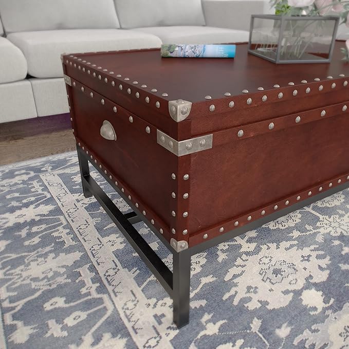 SEI Furniture Voyager Storage Cocktail Table - Espresso