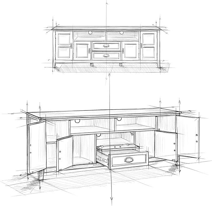 SIMPLIHOME Burlington SOLID WOOD 72 inch Wide Transitional TV Media Stand in Distressed Grey For TVs up to 80 inches for the Living Room and Entertainment Center