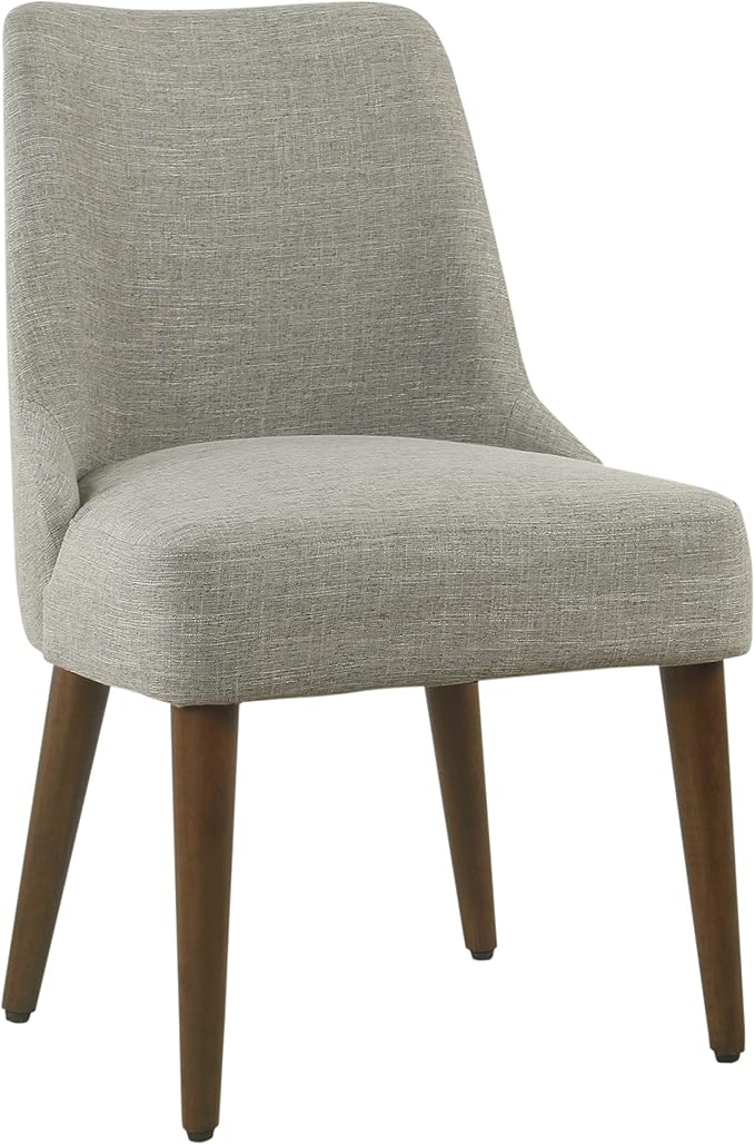 HomePop Home Decor | Upholstered Hemet Gayle Side Dining Chair | Decorative Home Furniture, Woven Gray (Single Pack)