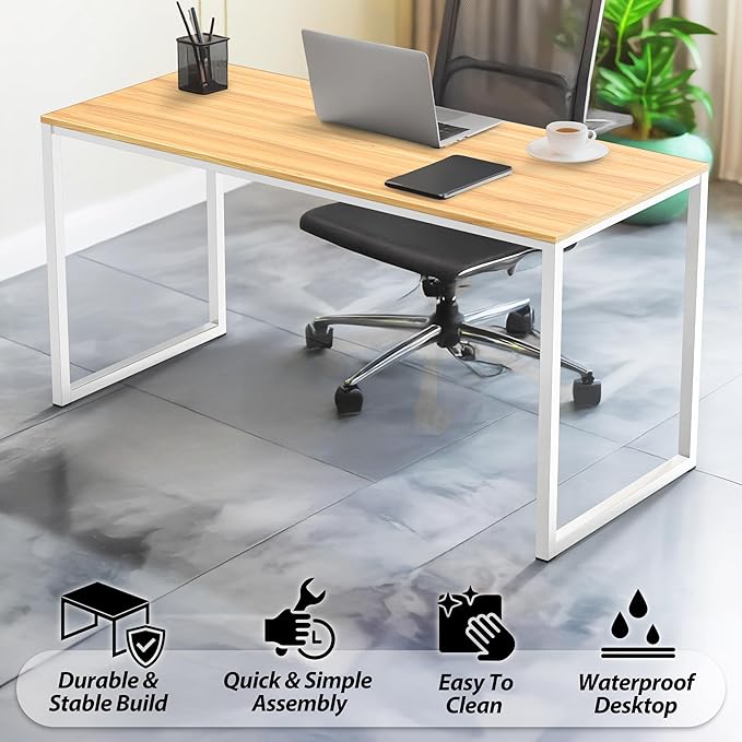 SHW Mission 48-Inch Home Office Computer Desk, Oak
