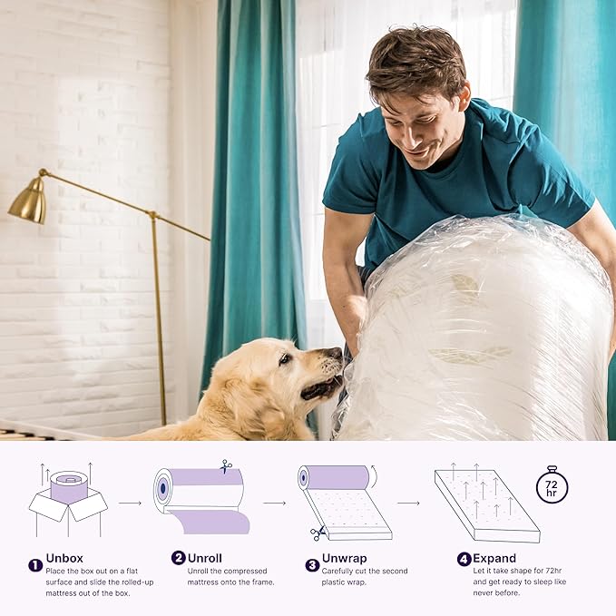 NapQueen Queen Size, 6 Inch Anula Green Tea Infused Memory Foam Mattress, Bed in a Box, CertiPUR-US Certified Mattress