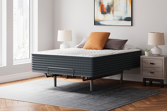 Signature Design by Ashley Hybrid 1400 14 Inch Extra Plush Gel Memory Foam Mattress with Edge Support for Pressure Relief, King, Fiberglass Free, Mattress in A Box