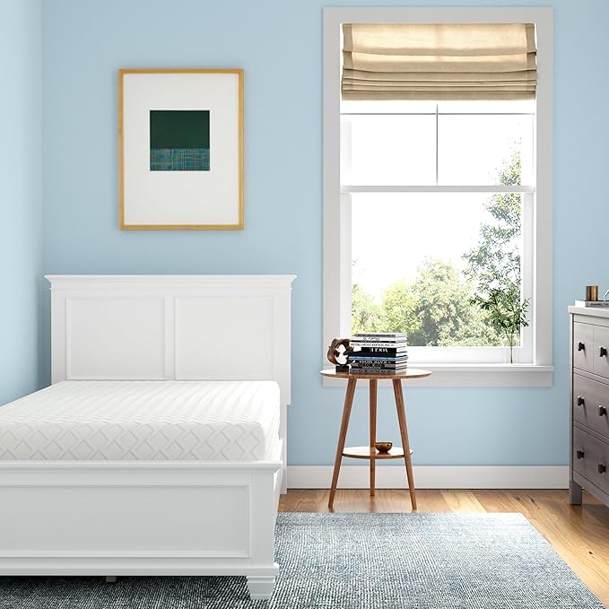 Signature Design by Ashley Twin Size Chime 10 Inch Medium Firm Memory Foam Mattress with Green Tea & Charcoal Gel for Pressure Relief, Fiberglass Free, Mattress In A Box