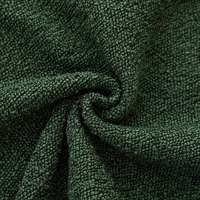 Foindtower Pack of 2 Textured Boucle Throw Pillow Covers Accent Solid Decorative Lumbar Pillow Cases Soft Couch Cushion Case for Chair Sofa Bedroom Living Room Home Decor 12x20 Inch Pine Green