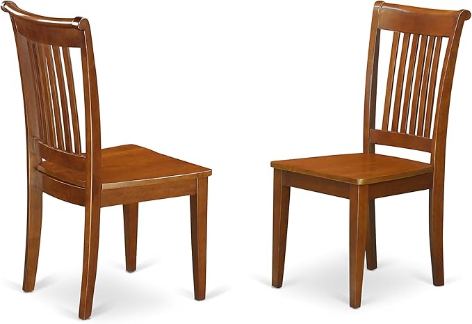 East West Furniture NAPO9-SBR-W 9 Piece Kitchen Table Set Includes a Rectangle Dining Table with Butterfly Leaf and 8 Dining Room Chairs, 40x78 Inch, Saddle Brown