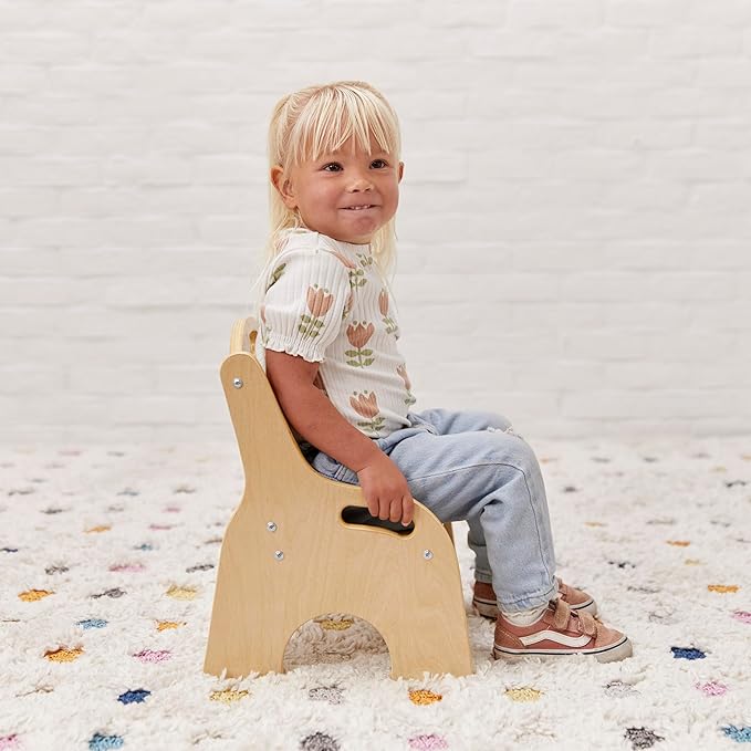 ECR4Kids Little Learner Table and Chair Set, Kids Furniture, Natural