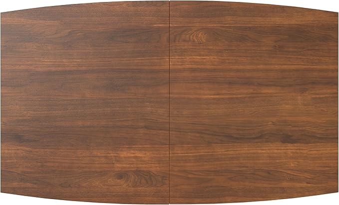 SIMPLIHOME Draper Extendable Dining Table, Solid Wood Walnut Veneer in Walnut, 66-84 x 40 inches, Mid-Century Modern-Style Rectangular Expandable Kitchen Table with Butterfly Leaf for 6+ People
